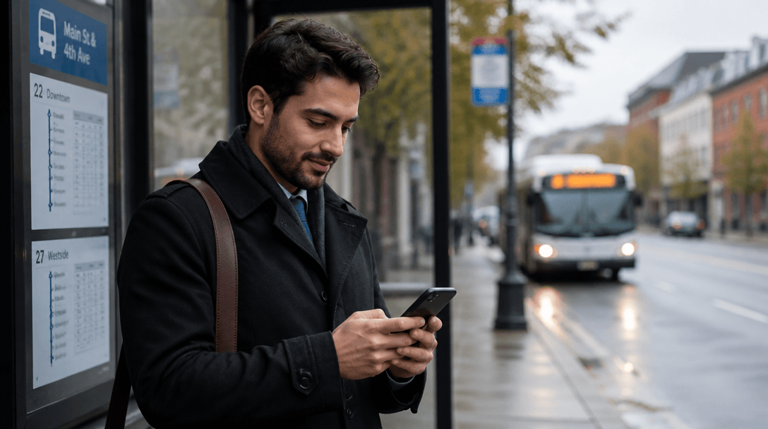 Person composing a professional follow-up message on their phone