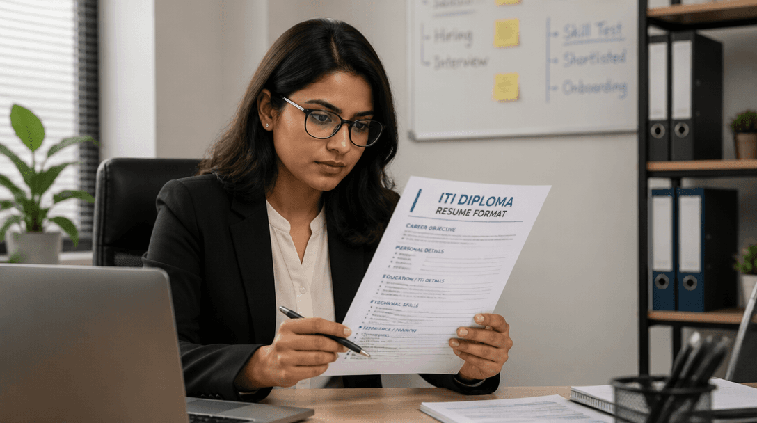 Technical skills checklist relevant to ITI trade qualifications